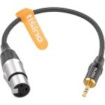 Tisino cable xlr vers jack 3, 5mm, sym�trique xlr femelle vers mini jack st�r�o 3, 5mm pour microphones ...