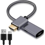 Tlp - adaptateur câble hdmi mâle vers usb c femelle avec cordon type c, convertisseur d'entrée usb type ... Tlp - adaptateur câble hdmi mâle vers usb c femelle avec cordon type c, convertisseur d'entrée usb type ...