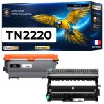 Tn2220 tn2210 tn2010 tn450 dr2200 dr - 2200 pack toner tambour compatibles pour brother noir avec puce ...