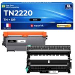 Tn2220 tn2210 tn2010 tn450 dr2200 dr - 2200 pack toner tambour compatibles pour brother noir avec puce ...