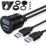 Tnp c�ble de montage encastr� usb 3. 0 pour tableau de bord 2 ports double prise usb prise jack cordon ...