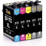 Toner premium pour epson stylus, 5 cartouches d'encre noir × 2, cyan ×1, magenta ×1, jaune × 1, capacit ...