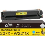 Toner compatible hp 207x cyan - haute capacit� pour imprimantes color laserjet pro m255 / m282.