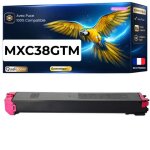 Toner compatible pour sharp mxc38gtm mx - c38gtm magenta 10000 pages