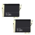 Tonercenter24 - 2 x epson t - 1281bk compatible noir cartouche encre pour epson stylus s22 sx125 sx130 ...