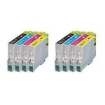 Tonercenter24 - 2 x epson t0715 compatible cartouche encre set pour epson stylus sx20 sx21 sx100 sx 105 ...