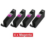 Tonercenter24 - 4 x cli - 526 (avec puce) compatible magenta cartouche d'encre pour canon pixma mg5150, ...