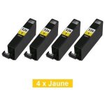 Tonercenter24 - cli - 526 jaune - 4 x compatible cartouche d'encre pour canon pixma ip4850, ip4800, ip4950, ...