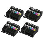 Tonercenter24 - pgi - 525 / cli - 526 (avec puce) compatible cartouche d'encre 4 x set pour canon pixma ...