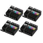 Tonercenter24 - pgi525 / cli526 - 4 x compatible cartouche d'encre set pour canon pixma mg5150, mg5200, ...