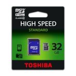 Toshiba - carte mmoire flash (adaptateur microsdhc - sd inclus(e)) - 32 go - class 4 - micro sdhc