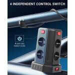 Tour multiprise avec interrupteur, multiprise parafoudre et surtension avec 8 sortie ac et 4 ports usb(max ...