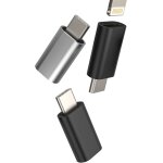 Trahoo - lot de 3 adaptateurs lightning femelles vers usb c m�les pour apple chargeur c�ble connecteur ...