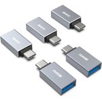 Trahoo - lot de 5 adaptateurs usb c vers usb 3. 0 mle vers femelle compatibles avec macbook 2018, 2017, ...