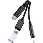 Trahoo - adaptateur usb - c vers jack 3, 5 mm ecouteurs type c c�ble (2 - en - 1)pour apple pour iphone ...