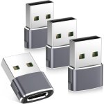 Trahoo - adaptateur usb vers usb c 4pack, type c femelle to usb a m�le chargeur pour iphone 17 16 15 ...