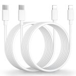 Trahoo - cable iphone 3m / lot de 2[certifi� mfi], cable usb c vers lightning c�ble lightning cable iphone ...