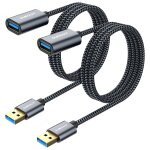 Trahoo - cble rallonge usb 3. 0, [2 pices 1m] cble extension usb 3. 0 mle a vers femelle a 5 gbps ...
