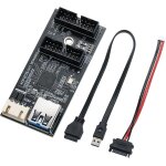Trahoo - carte adaptatrice usb3. 2 19pin vers gen1 interne, extension de 4 ports usb 3. 0 en faade, ...