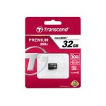 Transcend premium - carte mémoire flash - 32 go - class 10 - 200x - micro sdhc Transcend premium - carte mémoire flash - 32 go - class 10 - 200x - micro sdhc