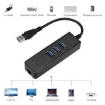 Transfert de donnes d'extension usb, adapt pour pc macbook pro tablette 3 ports usb 3. 0 lan + rj45 ...