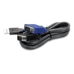 Trendnet tk cu06 - c�ble clavier / vid�o / souris (kvm) - usb, hd - 15 (vga) (m) pour hd - 15 (vga) (m) ...