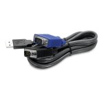 Trendnet tk cu10 - c�ble clavier / vid�o / souris (kvm) - usb, hd - 15 (vga) (m) pour hd - 15 (vga) (m) ...