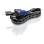 Trendnet tk cu15 - c�ble clavier / vid�o / souris (kvm) - usb, hd - 15 (vga) (m) pour hd - 15 (vga) (m) ...