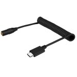 Trrs femelle vers type - c usb - c male live microphone adaptateur audio cable enroul� � ressort pour ...