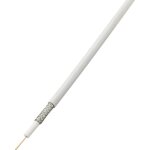 Tru components 1567172 cble coaxial Ø extrieur: 6. 80 mm rg6 / u 75 ? 85 db blanc 100 m