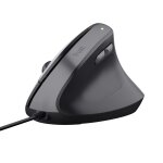Trust bayo ii souris ergonomique verticale, silencieuse, confortable, filaire usb, 60 % de plastique ...
