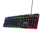 Trust gaming gxt 835 azor clavier gamer filaire azerty franais, eclairage led arc - en - ciel, mode ...