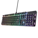 Trust gxt 871 zora clavier gaming usb italien noir