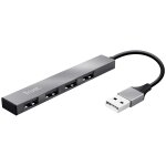 Trust halyx hub usb 4 ports ultra compact, plug & play, connexion rapide pour pc / mac