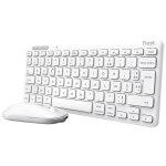 Trust lyra pack clavier et souris sans fil bluetooth, azerty franais, mini clavier rechargeable pour ...