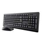 Trust primo pack clavier et souris sans fil azerty franais, touches plates, rsistant aux eclaboussures ...