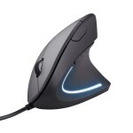 Trust verto souris ergonomique verticale, souris filaire, 1000 - 1600 dpi, 6 boutons, pour droitier pc ...