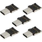 Tye - - lot de 5 adaptateurs usb c ultra mini vers usb 2. 0 otg pour tlphone portable, tablette, cble ...