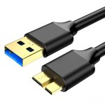 Tye - cble usb 3. 0 mle a vers micro b 3. 0 1m, cble de disque dur externe compatible wd elements ...
