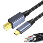 Tye - câble usb b vers c pour imprimante - en nylon tressé durable - câble de données 2. 0 - compatible ... Tye - câble usb b vers c pour imprimante - en nylon tressé durable - câble de données 2. 0 - compatible ...
