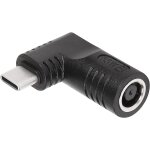 Tye - dc 7, 4 mm x 0, 6 mm entre femelle vers usb c mle  angle droit adaptateur de charge 65 w pd, ...