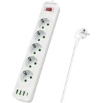 Tye - multiprise electrique(10a 2500w), multiprise parasurtenseurs 5 prises, avec 3 usb y 1 type c, rallonge ... Tye - multiprise electrique(10a 2500w), multiprise parasurtenseurs 5 prises, avec 3 usb y 1 type c, rallonge ...