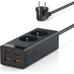 Tye - multiprise usb c pd 30w, gan usb c charge rapide, prise multiple avec 4 usb, multiprise 2 prises ...