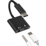 Tzf - adaptateur usb c vers jack ecouteur 3. 5mm cable(2en1) casque chargeur usb - c ecouteur dac audio ...
