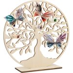 Tzf - arbre de vie en bois argent cadeau anniversaire baptême decoration de mariage maison table Tzf - arbre de vie en bois argent cadeau anniversaire baptême decoration de mariage maison table