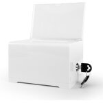 Tzf - boîte de donation blanche avec serrure, urne avec porte - logo, conteneur de rangement de boîte ... Tzf - boîte de donation blanche avec serrure, urne avec porte - logo, conteneur de rangement de boîte ...