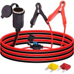 Tzf - câble allume cigare, rallonge allume cigare de voiture 12v / 24 v avec pinces crocodiles, adaptateur ... Tzf - câble allume cigare, rallonge allume cigare de voiture 12v / 24 v avec pinces crocodiles, adaptateur ...
