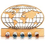 Tzf - - carte du monde, globe, voyage - argent cadeau bois Tzf - - carte du monde, globe, voyage - argent cadeau bois