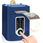 Tzf - coffre - fort enfant 3 - 12 ans, tirelire electronique avec ecran tactile et empreinte digitale ...