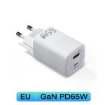 Ugourd - adaptateur secteur chargeur rapide gan avec usb a et type c, pd 65w, charge rapide, prise uk ...